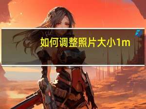 如何调整照片大小1m（如何调整照片大小10kb）