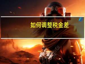 如何调整税金差