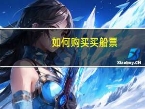 如何购买买船票