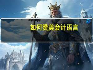 如何赞美会计语言