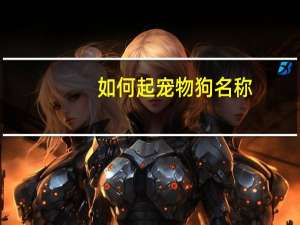 如何起宠物狗名称