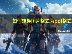 如何转换图片格式为pdf格式（如何转换图片格式）