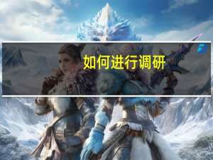 如何进行调研