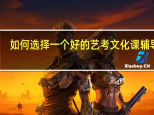 如何选择一个好的艺考文化课辅导班