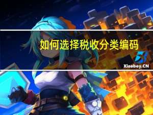 如何选择税收分类编码
