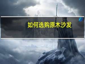 如何选购原木沙发