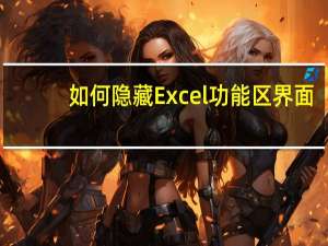 如何隐藏Excel功能区界面