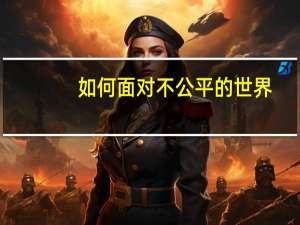 如何面对不公平的世界