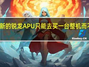 如果你想得到新的锐龙APU只能去买一台整机而不能只买一颗处理器