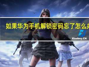 如果华为手机解锁密码忘了怎么办呢（如果华为手机解锁密码忘了怎么办）