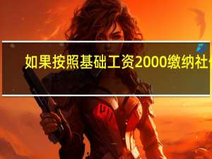 如果按照基础工资2000缴纳社保，一个月需要缴纳多少钱