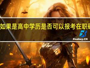 如果是高中学历是否可以报考在职研究生