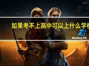 如果考不上高中可以上什么学校