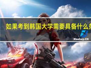 如果考到韩国大学需要具备什么条件