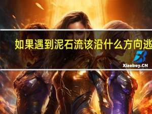 如果遇到泥石流该沿什么方向逃生