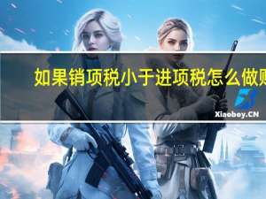 如果销项税小于进项税怎么做账