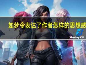 如梦令表达了作者怎样的思想感情