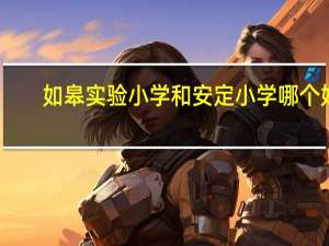 如皋实验小学和安定小学哪个好