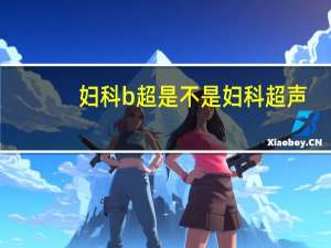妇科b超是不是妇科超声