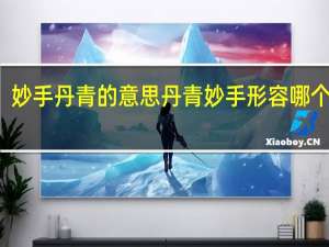 妙手丹青的意思 丹青妙手形容哪个生肖