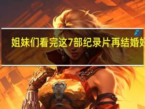 姐妹们看完这7部纪录片再结婚好吗