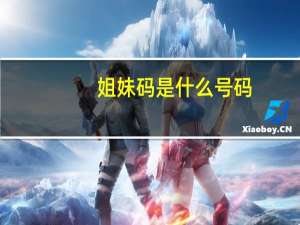姐妹码是什么号码