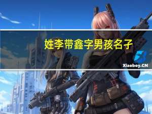 姓李带鑫字男孩名孑