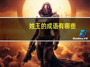 姓王的成语有哪些