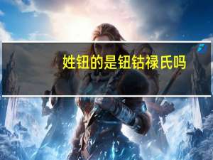 姓钮的是钮钴禄氏吗