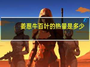 姜葱牛百叶的热量是多少