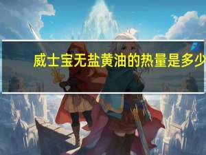 威士宝 无盐黄油的热量是多少