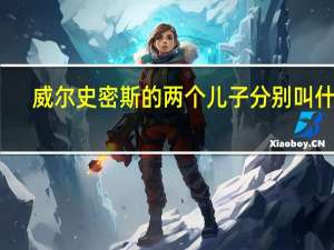 威尔史密斯的两个儿子分别叫什么