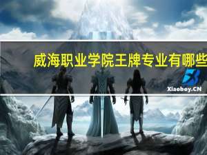 威海职业学院王牌专业有哪些