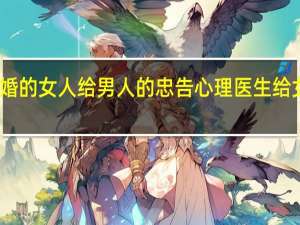 娶离婚的女人给男人的忠告 心理医生给女人的忠告