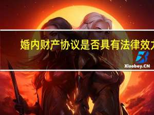婚内财产协议是否具有法律效力