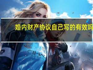 婚内财产协议自己写的有效吗