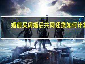 婚前买房婚后共同还贷如何计算（婚前买房婚后共同还贷如何分配）