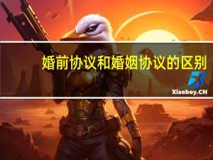 婚前协议和婚姻协议的区别