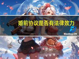 婚前协议是否有法律效力