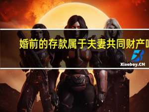 婚前的存款属于夫妻共同财产吗