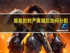 婚前的财产离婚后如何分配