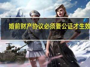 婚前财产协议必须要公证才生效吗