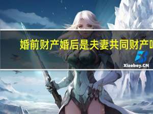 婚前财产婚后是夫妻共同财产吗