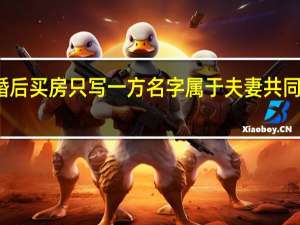 婚后买房只写一方名字属于夫妻共同财产吗