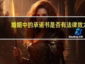婚姻中的承诺书是否有法律效力