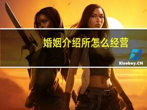 婚姻介绍所怎么经营