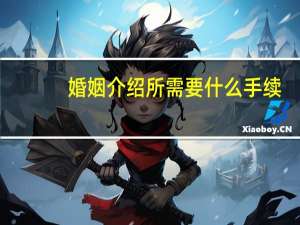 婚姻介绍所需要什么手续