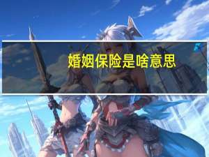 婚姻保险是啥意思