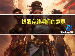 婚姻存续期间的意思