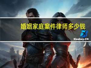 婚姻家庭案件律师多少钱